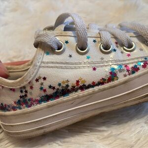 Colorful Kids Sneakers with Glitter Accents